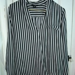 Sheer Blouse w/1 button closure